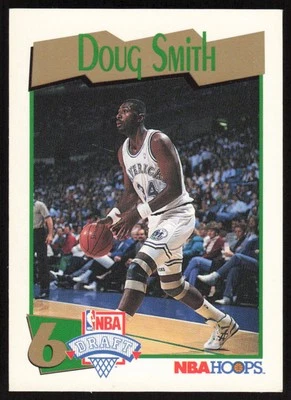 1991-92 Hoops Doug Smith #551 Rookie Dallas Mavericks - Image 1 of 2