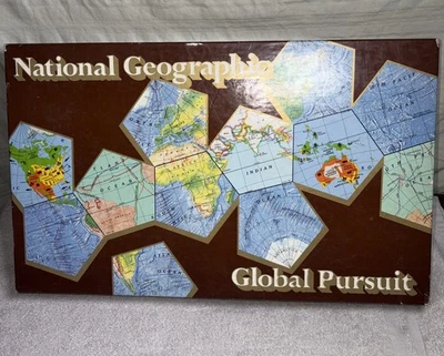 National Geographic GLOBAL PURSUIT Trivia Map 1987 Home School Educational Game - Image 1 of 3