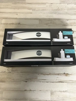 Lote de 2 estantes de ducha inteligentes Better Living Products blanco/cromo Foto 1 de 4