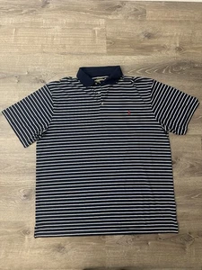 Polo Ralph Lauren Performance Poloshirt 2XLT Navy Gestreift - Bild 1 von 8