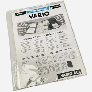 Páginas de bolsillo transparentes 5 hojas VARIO 4C para coleccionar monedas de estampillas 316 774 - Imagen 1 de 4
