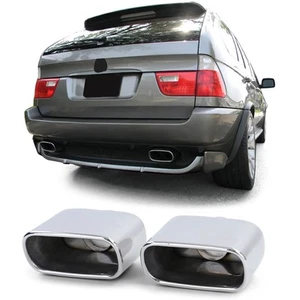 Auspuff Endrohre Sport Optik für BMW X5 E53 / 3.0i / 1999-2006 - Picture 1 of 5