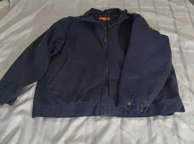 Corner Stone Mens Duck Canvas Lined  Blue Jacket/Coat Full Zip Workwear 3XL  - Image 1 of 4