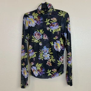 Top Cinq a Sept nuovo taglia L Bridgette stampa floreale manica lunga maglia girocollo - Foto 1 di 11