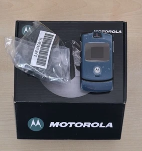 Motorola RAZR V3 Komplett Neu Mit OVP Blau Alles Neu Garantie Händler MwSt TOP - Bild 1 von 3