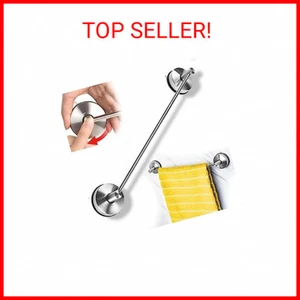 Suction Cup Towel Bar for Shower 17 Inch Stainless Steel Bathroom Towel Rack Suc - Picture 1 of 2