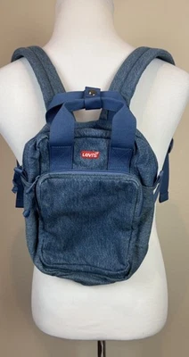 Levi’s L-Pack Mini Backpack Zipper Compartments Bag Denim Jean EUC - Image 1 of 4
