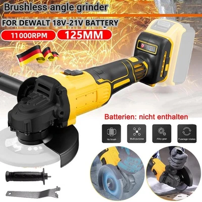 125mm Winkelschleifer Akku Trennschleifer Schleifmaschine Flex Für Dewalt 18-20V - Bild 1 von 4