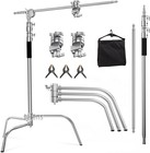 Selens 11ft Studio Heavy Duty Light C Stand Tripod Boom Arm 1/4" 3/8" Sandbag