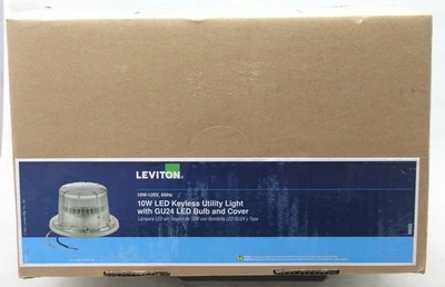 6件装Leviton 10瓦LED天花板无钥匙灯实用灯,白色9850 — 第 1/4 张图片