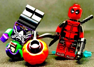 DEADPOOL MARVEL THE HERO MOC + LEGO SPIDER-MAN © GREEN GOBLIN VENOMISED TOP - Imagen 1 de 9