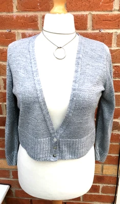 EVIE Ladies Size 18 20 Grey Silver Glittery Cardigan Evening Xmas Excellent L9 - Image 1 of 4