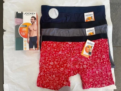 Calzoncillos boxer Jockey Active ultra suaves modales elásticos nuevos rosa gris azul marino Navidad Foto 1 de 4