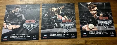 WWE Wrestlemania 22 NYC Subway Póster Set De 3 Triple H John Cena Undertaker Foto 1 de 4