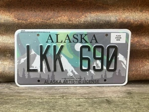 Authentisches Alaska Nummernschild Aurora Borealis Northern Lights Metall Autoschild AK - Bild 1 von 1