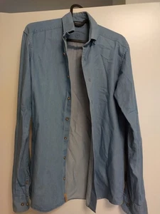 Eterna Slim Fit Upcycling Shirt Gr. 37/38 S Blau - Kaum getragen - Bild 1 von 3