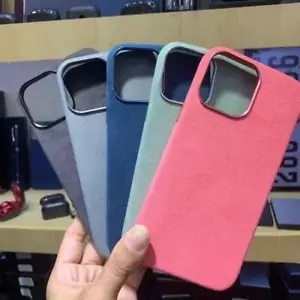 Suede Genuine Alcantara Leather Case Cover for iPhone 14 15 16 Pro Max w Magsafe - Picture 1 of 28