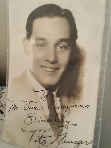 TITO GUIZAR Autographed Photo Postcard 1930s Mexican-American Singer-Actor Cover