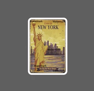 New York Sticker Retro Ad Waterproof NEW - Picture 1 of 4
