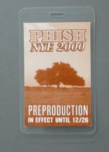 Phish backstage pass laminated NYE 2000 Preproduction AUTHENTIC ! - Picture 1 of 1