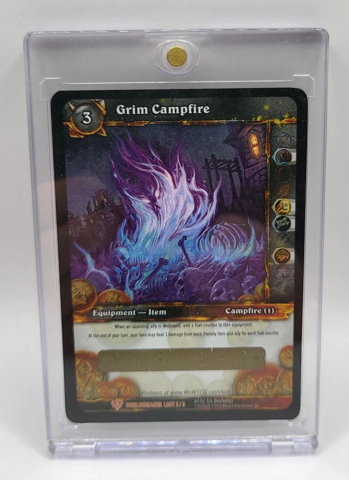 Grim Campfire WORLDBREAKER LOOT 2/3 Unscratched WOW TCG Card - Image 1 of 1