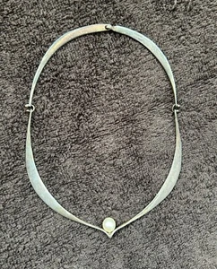 Ed Wiener, Elegant 1950 Sterling Silver and Cultured Pearl Necklace - Picture 1 of 4