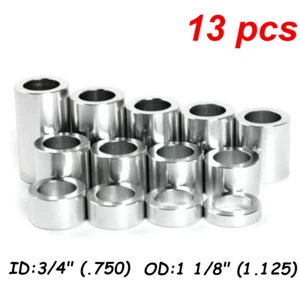 ID 3/4" OD 1 1/8" Wheel Axle Spacer Kit for Harley Touring Custom Softail 13PCS - Picture 1 of 5