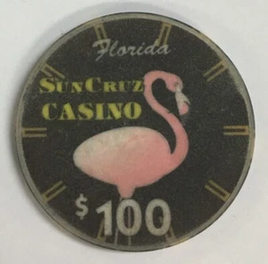 Sun Cruz Casino Florida $100 Poker Chip - Picture 1 of 3