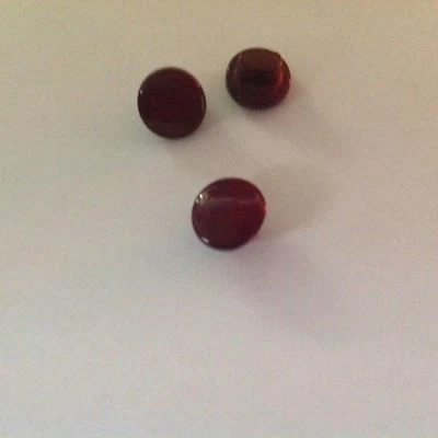 NEW 25 3/8 INCH SHANK BUTTONS BURGANDY  PEARL FINISH - Image 1 of 2