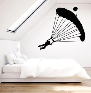 Vinyl Wall Decal Skydiver Parachute Extreme Sport Stickers (2573ig) - Picture 1 of 3