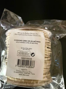 NEW Authentic Christian Dior Gold Waxed Cord 50 Meters/ VIP Complimentary Gift - Picture 1 of 6