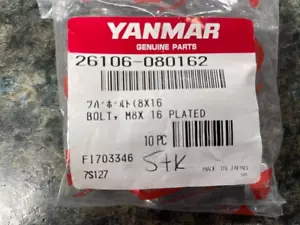 26106-080162 Yanmar Bolt, M8X16 Plated - Picture 1 of 2