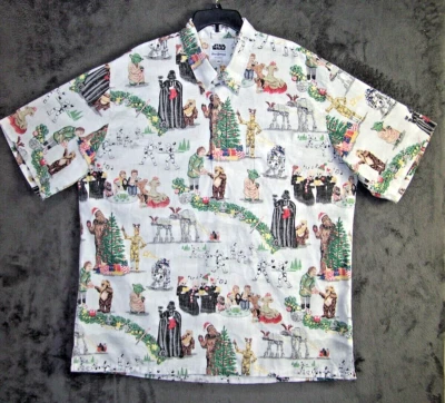 Vtg STAR WARS Shirt Adult 3XLXXL Reyn Spooner Hawaiian Christmas Classic Men - Image 1 of 4