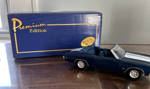 Chevrolet Chevelle 1971 1/24 Die-Cast SS 454 Convertible Azul y Blanco Welly Nuevo - Imagen 1 de 12