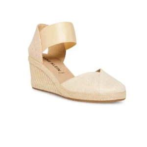 Anne Klein Womens Zoey Espadrille Wedge Sandals Natural Gold Size 9.5 NIB - Picture 1 of 4