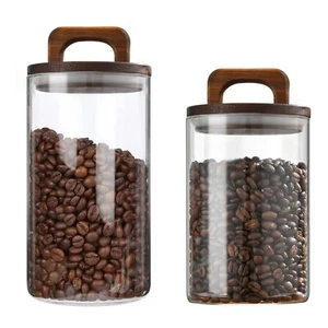 Glass Food Storage Containers Jar With Lid for Coffee Bean Candy Cookie Noodles - Picture 1 of 7