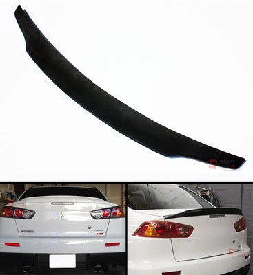 适用于 2008 - 2018 LANCER EVO X 10 HIGH KICK DUCKBILL PRIMER TRUNK LID SPOILER WING  — 第 1/3 张图片