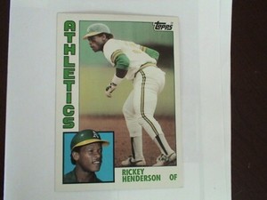Athletics Rickey Henderson 1984 TOPPS SUPER 5x7 CARD #19