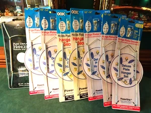 8 NEW DELUXE 10"-14" PLATE HANGER SETS, OOX & TRIPAR, HANGER & NAIL, VINYL TIPS - Picture 1 of 10