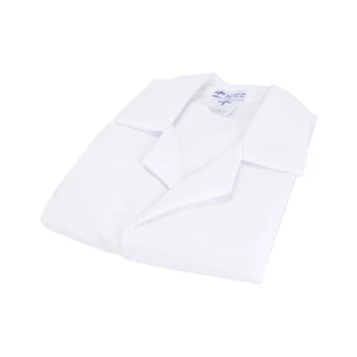 Unisex Lab Coat, Staff Length, Poplin, 3 Pockets, White, Size 40, Each - Image 1 of 3
