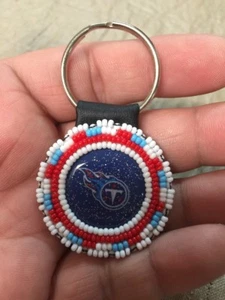Native American Beaded Tennessee Titans Navajo Key Chain Key Ring Awesome #3 - Picture 1 of 3