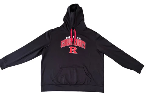 Fanatics Rutgers University Hooded Sweatshirt Men’s 2XL Black Pocket Athletic Cover