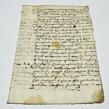 Authentic 1652 Paper Manuscript Document - Post-Medieval Renaissance Period Old