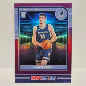 2024-2025 Panini NBA Hoops RC #239 Zach Edey Chrome Purple Prizm  /249 - Picture 1 of 2