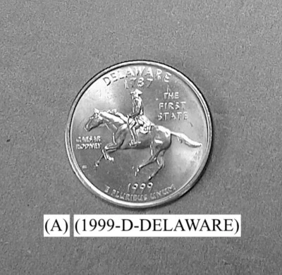1999-D- DELAWARE STATE QUARTER FROM US MINT ROLL UNCIR' SEE NGC PRICES (A) - Image 1 of 4