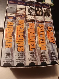 BOXED SET OF 5 - WW2 GREATEST BATTLES VHS TAPES - Picture 1 of 3