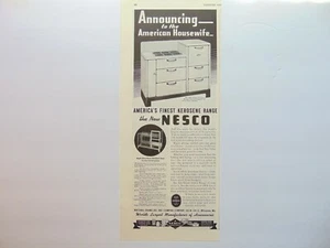 1938 NESCO AMERICA'S FINEST KEROSENE RANGE For The Housewife vintage print ad - Picture 1 of 1