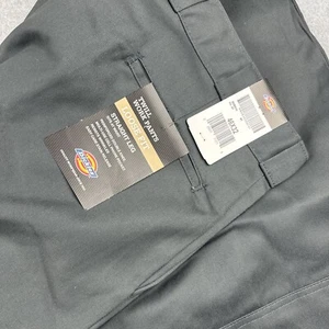 Pantalones Dickies Para Hombres 46x32 Gris Sarga Pantalones de Trabajo Sueltos Rectos Doble Rodilla Nuevos con Etiquetas - Imagen 1 de 11