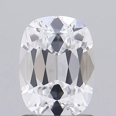 1 CT-VVS1 D Color Cushion Old Miner Cut Lab Grown Diamond For Engagement Ring - Image 1 of 2