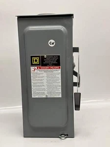 Square D D222NRB General Duty Safety Switch, Fusible, 2P3W, 60A, 240Vac, No Box - Picture 1 of 5